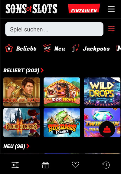 Mobile Ansicht von Sons of Slots