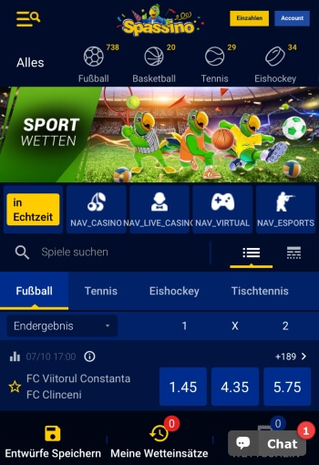 Spassino Sportwetten Erfahrungen – Mobile App