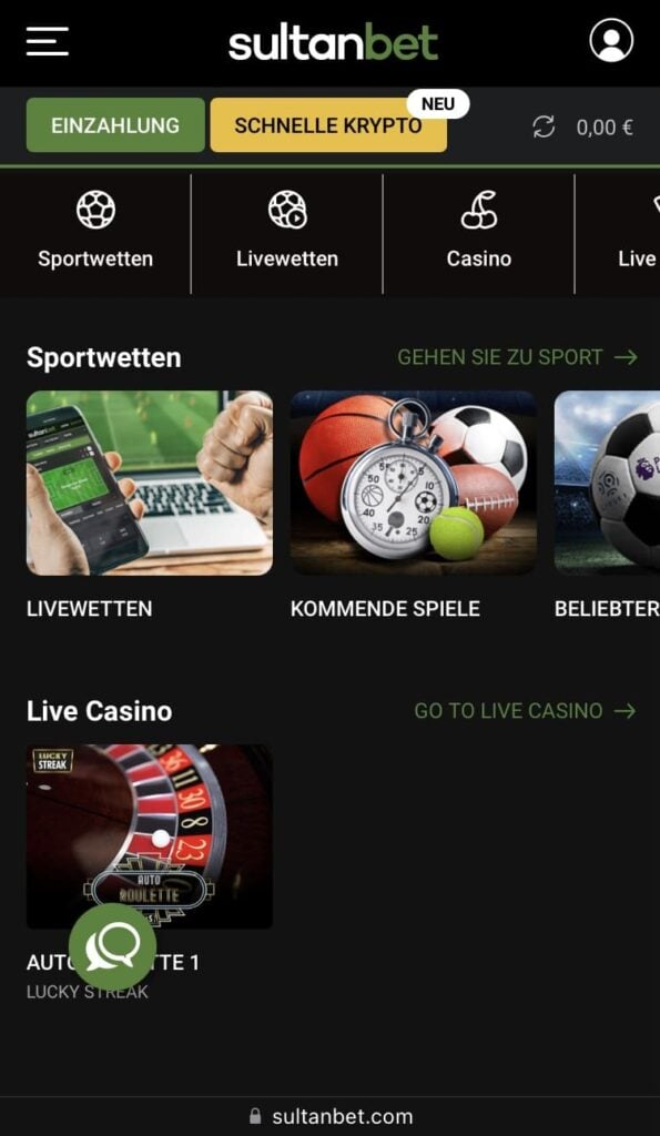 Mobile Ansicht von Sultanbet Sportwetten