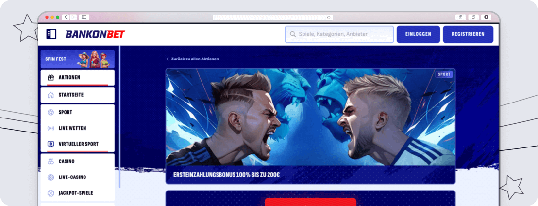 Bankonbet DE - Bonus & VIP-Programm - 1