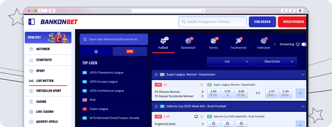 Bankonbet DE - Livewetten