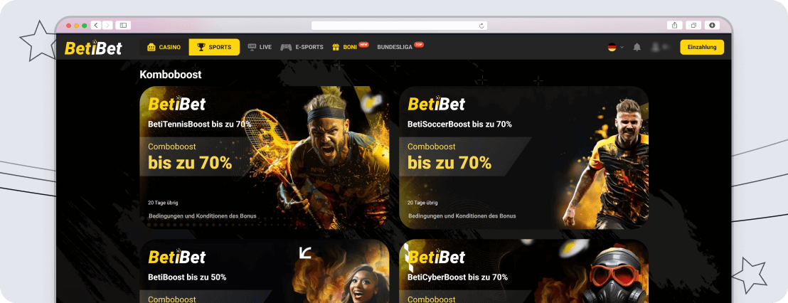 Screenshot Betibet Bonus 2 desktop