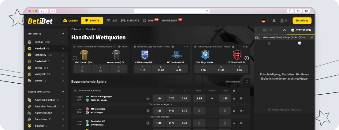 Screenshot Betibet Wettangebot desktop