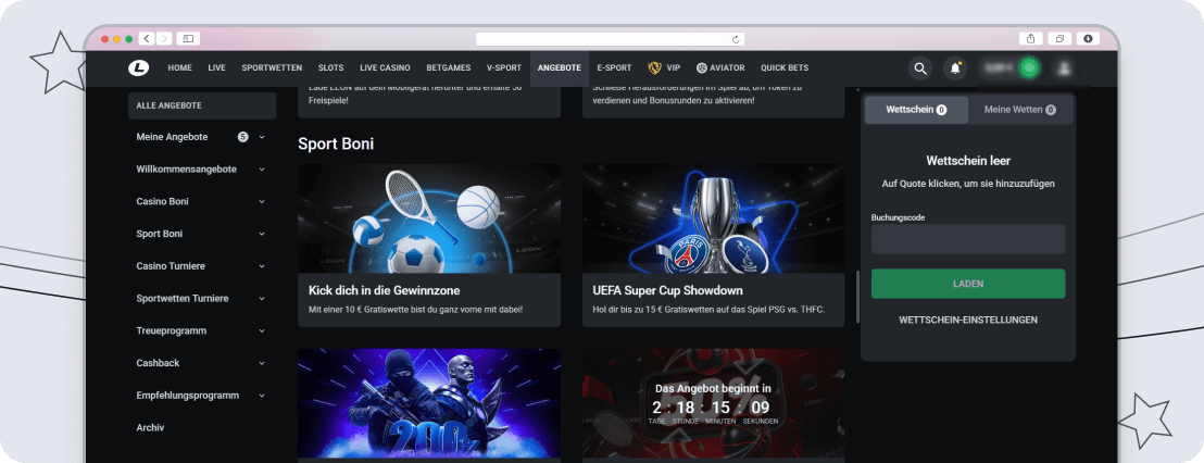 Screenshot Leonbet Bonus2 desktop