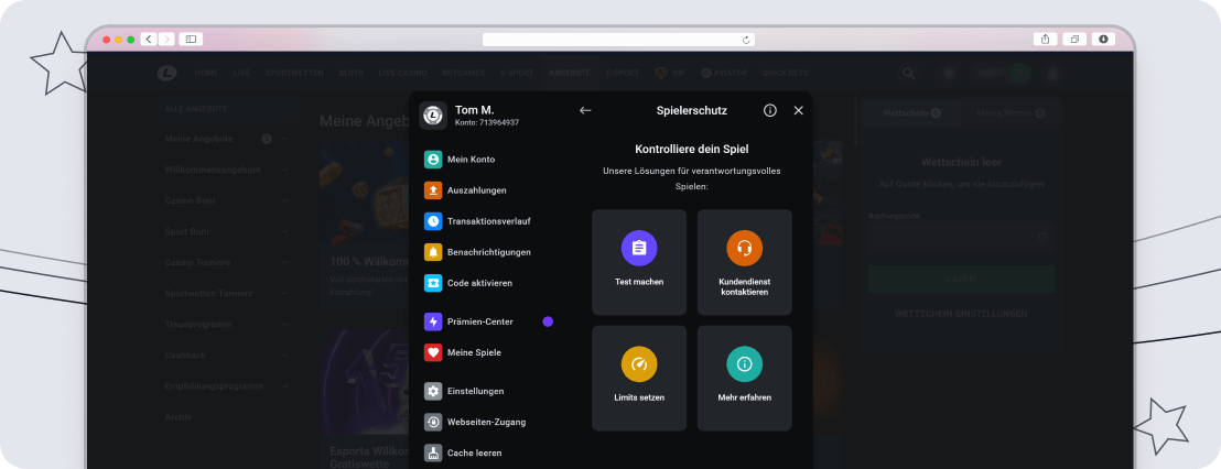 Screenshot Leonbet Seriositaet Sicherheit desktop