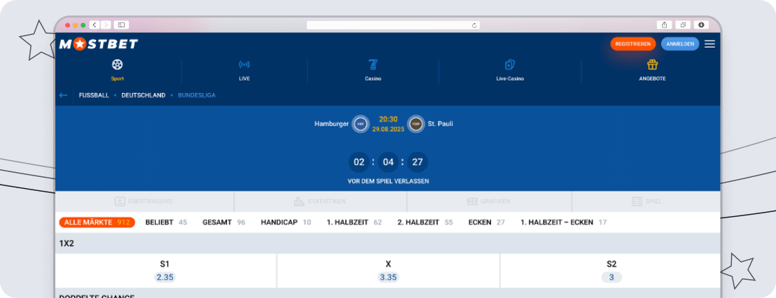 Mostbet design desktop