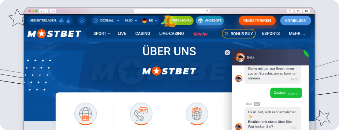 Mostbet support desktop