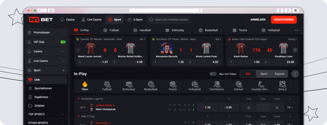 N1BET livewetten desktop