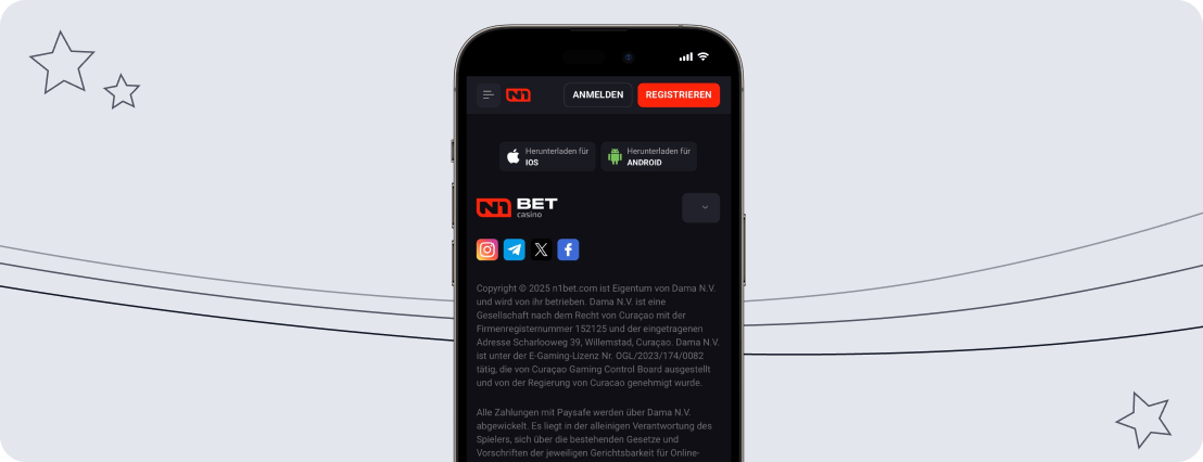 N1BET mobile app desktop