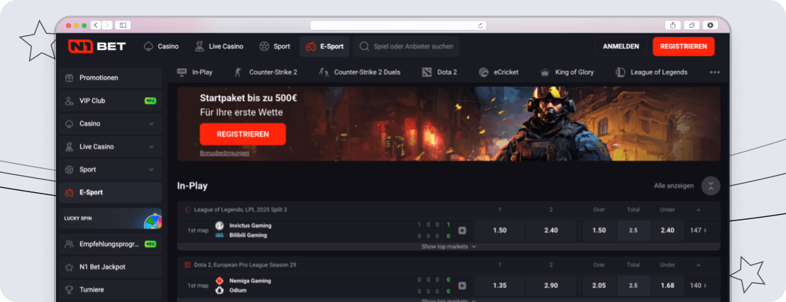 N1BET wettangebot desktop1