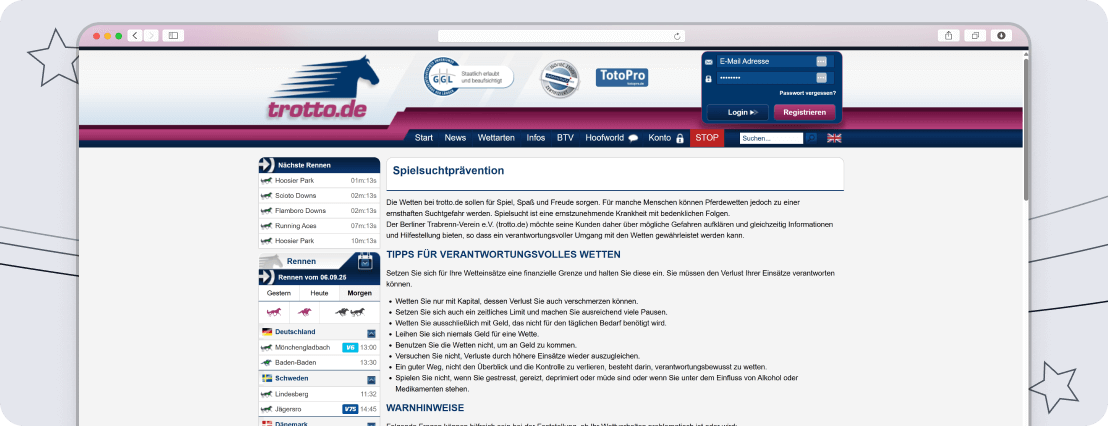 screenshot Trotto Seriositaet Sicherheitdesktop