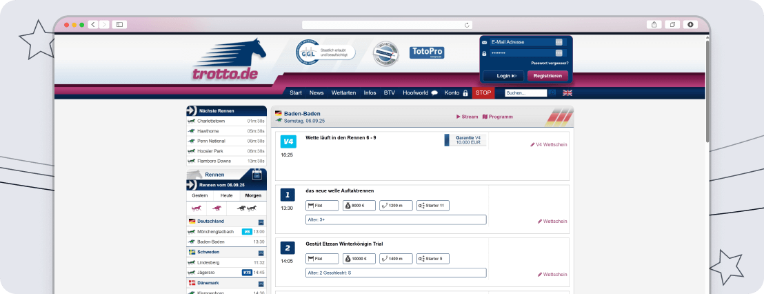 screenshot Trotto wettangebot desktop