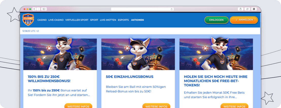 Screenshot FeliceBet bonus desktop