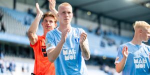 Spieler von Malmö FF jubeln nach einem Sieg.