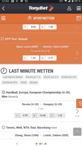 TonyBet App für iPhone, iPad und Android