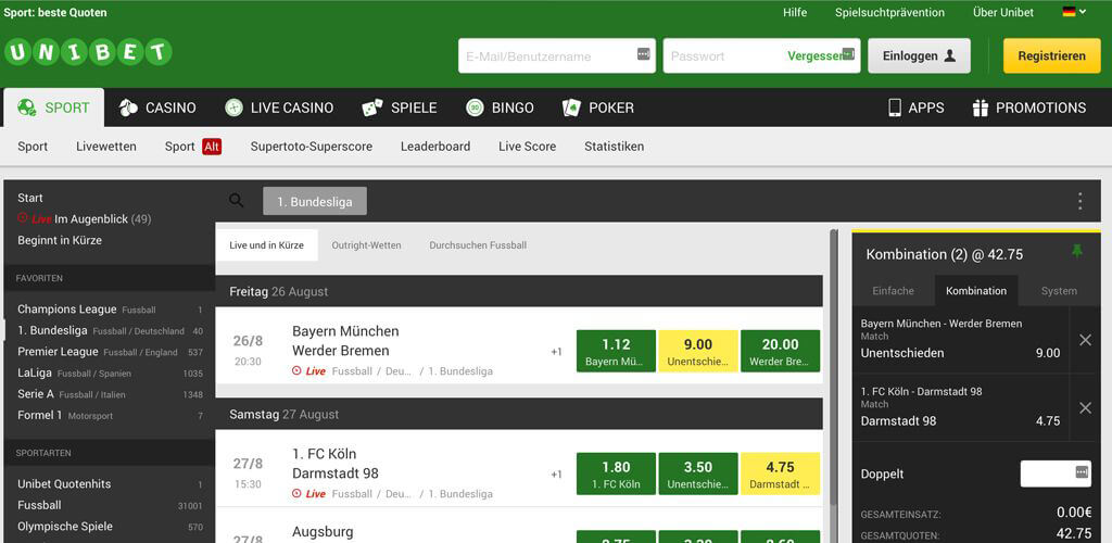 Unibet down / Probleme bzw. nicht erreichbar – welche Ursachen hat das?