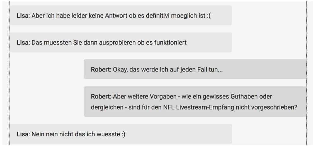 Unibet Erfahrungen - Kundenservice Livechat