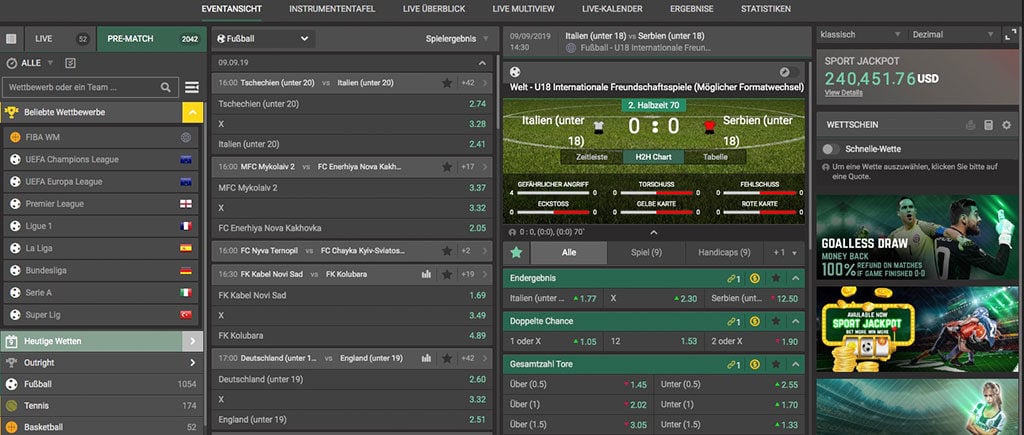 Veerbet Sportwetten Erfahrungen – Wettangebot