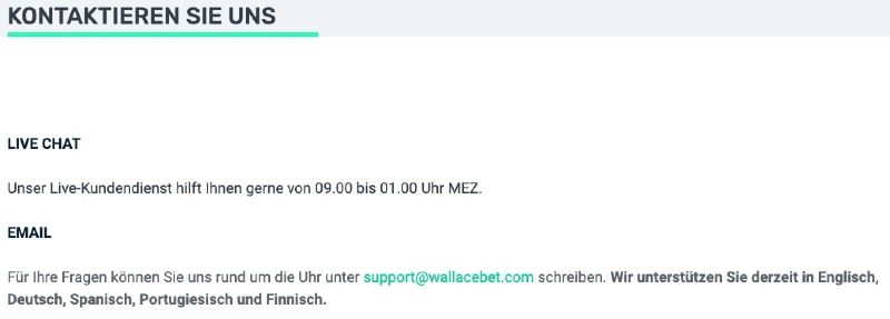 Wallacebet Sportwetten Erfahrungen – Service und Support