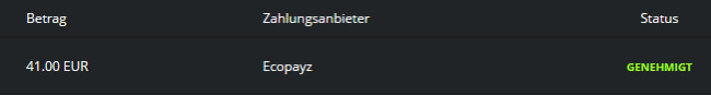 Gewinn Auszahlung