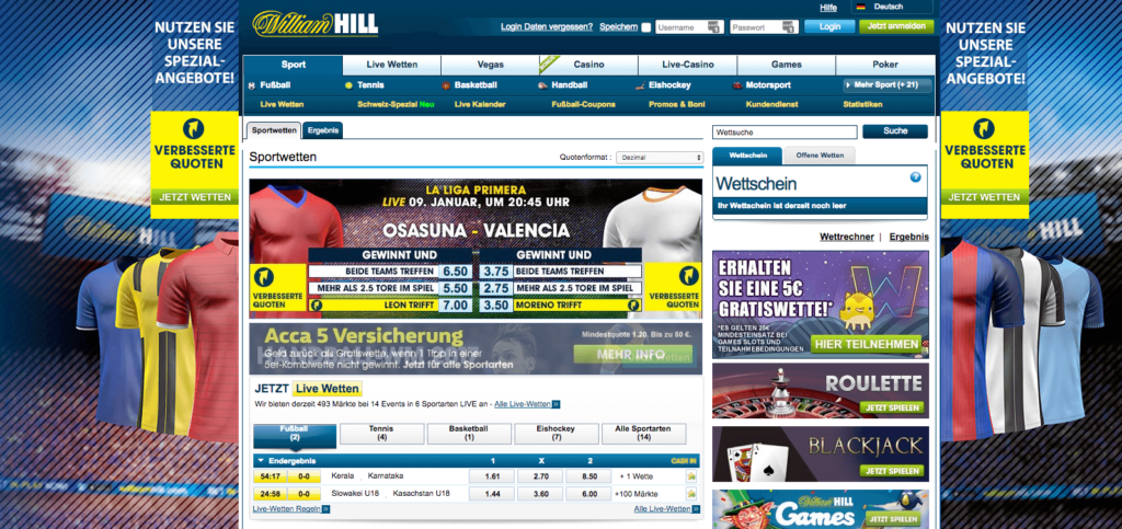 William Hill Sportwetten – Erfahrungen und Bewertung 2018
