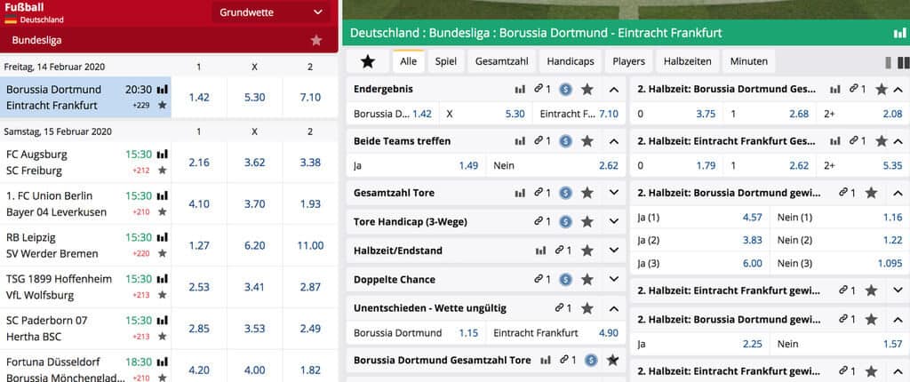 Wsbet Bundesliga Favoritenwetten