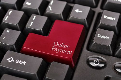 Tastatur mit Aufschrift "Online Payment"