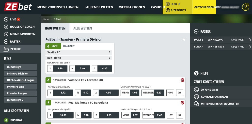 ZEbet Sportwetten Erfahrungen – Design