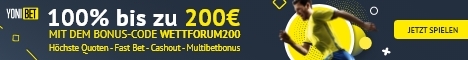Klicke auf die Grafik für eine vergrößerte Ansicht

Name: yonibet-sport-de-468x60-affiliatebanner.jpg.jpg
Ansichten: 1786
Größe: 27,0 KB
ID: 5139841